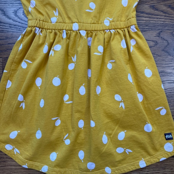 Tea Collection Girls Hi Lo Fruit Print Elastic Waistband Sleeveless Dress Size 3 - Picture 10 of 11